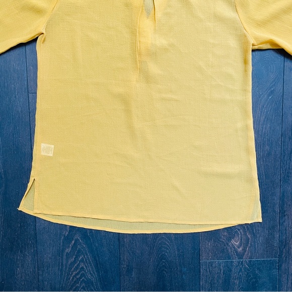 Antilia Femme Yellow Bubble Sleeve Top - Picture 5 of 11